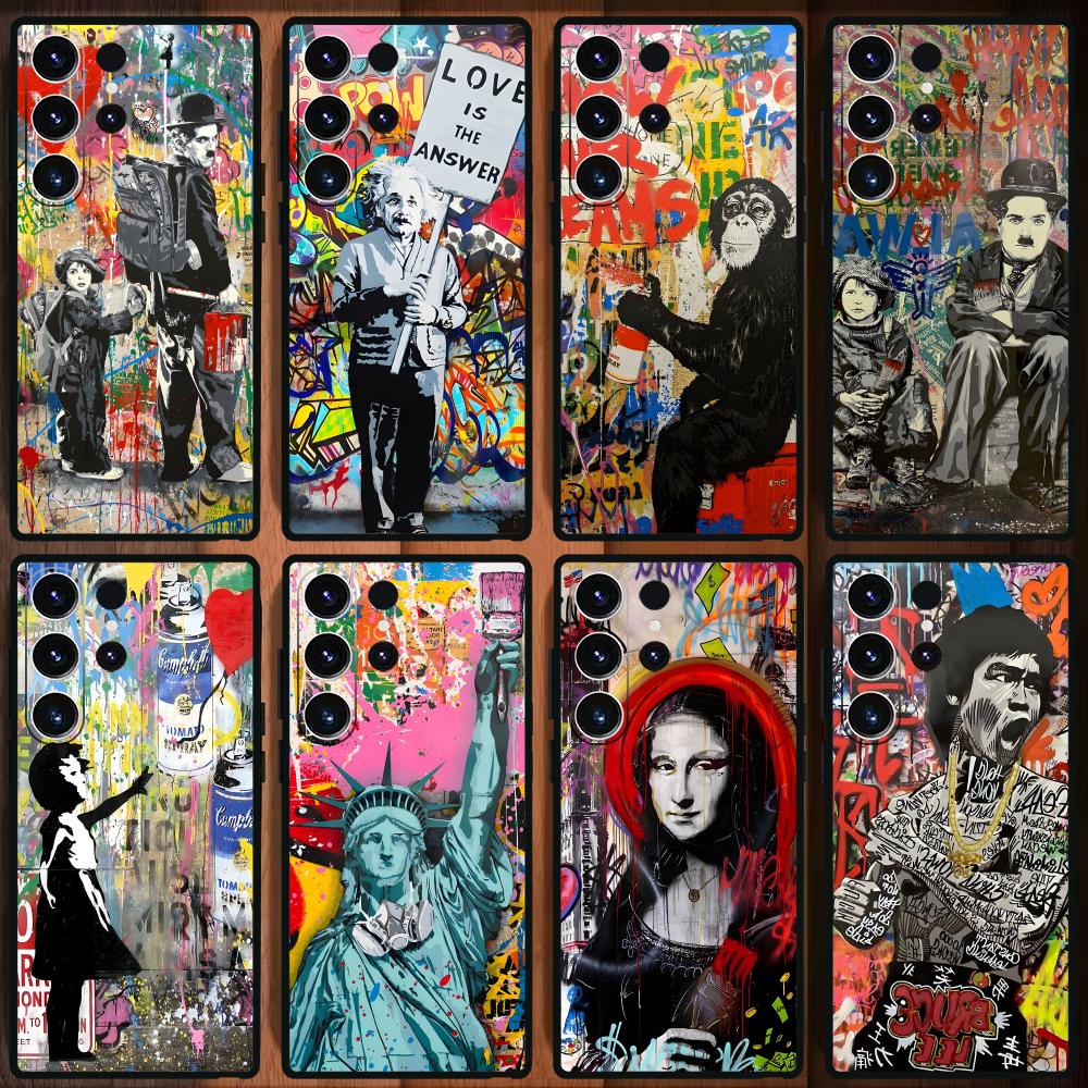 Phone Accessories Samsung - Banksy Graffiti Art Telefoon Case Voor