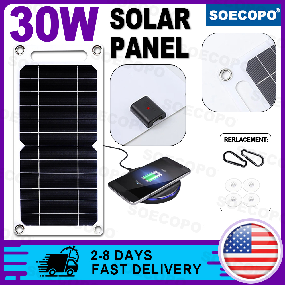 Phone Accessories Warehouse - SOECOPO 30W Lichtgewicht flexibel zonnepaneelset, gratis
