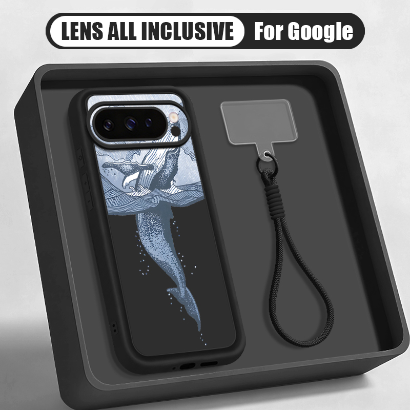 Lanyard Phone Strap - Humpbackwalvis print polsbandje hoesje voor Google