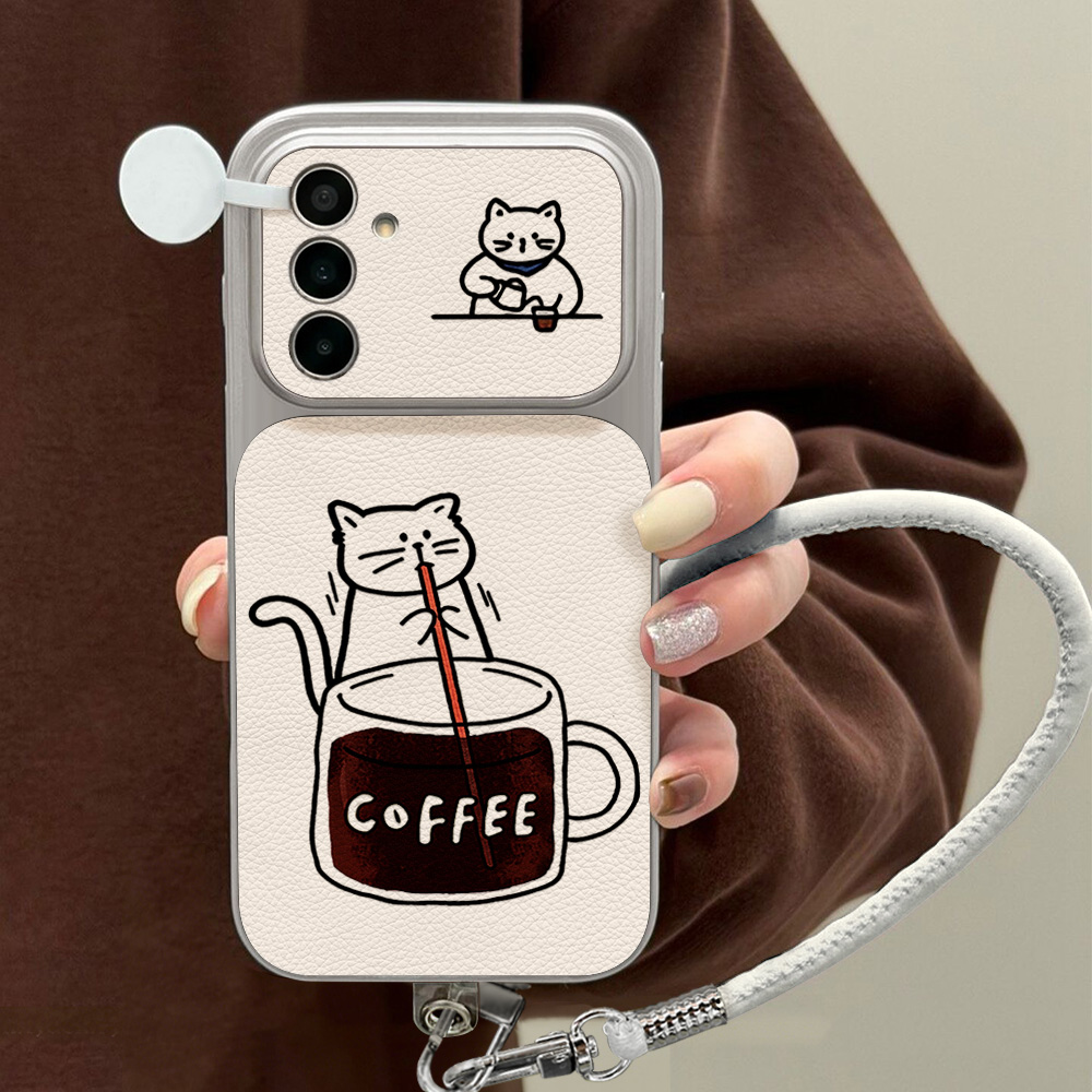 Phone Accessories Samsung - Koffie Schattige Kat Telefoonhoesje voor Samsung