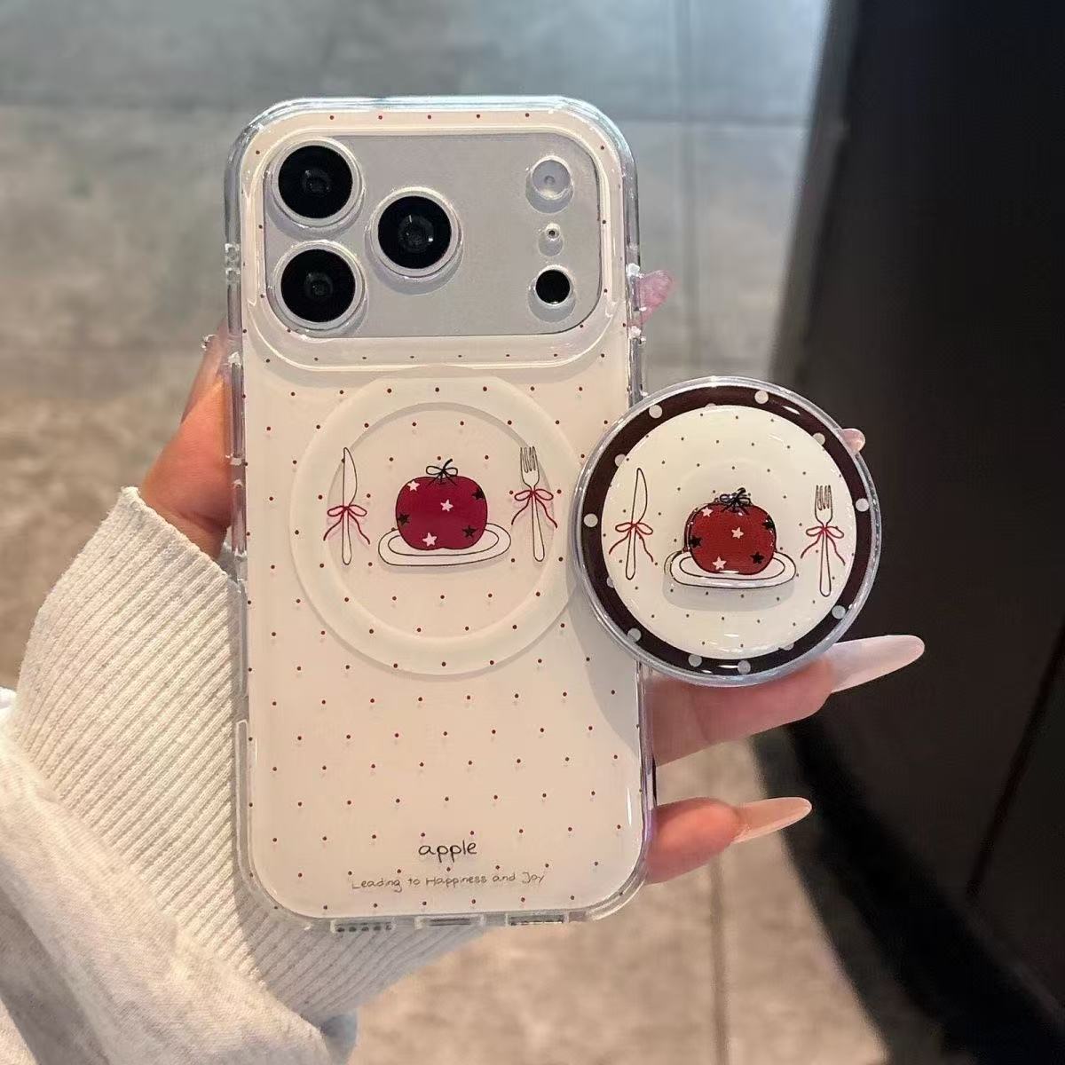 Phone Accessories Red - Vintage rode appel telefoon magnetische grip