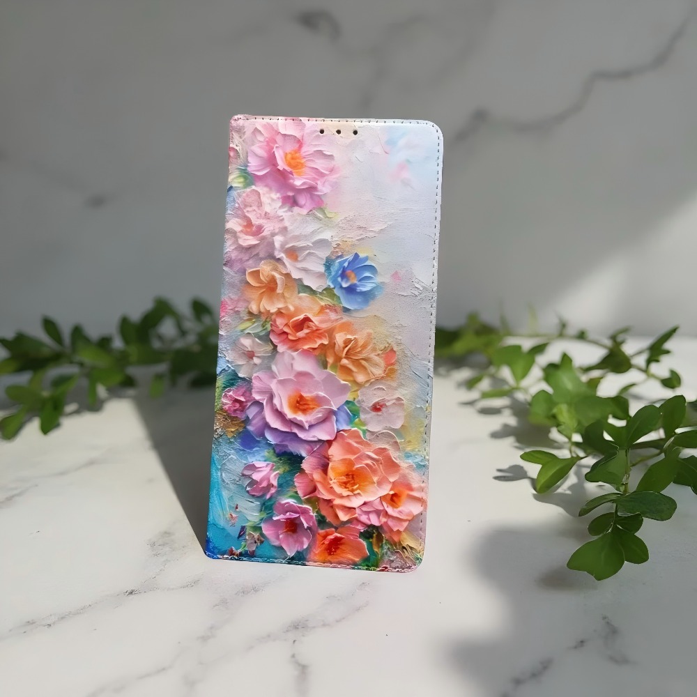 Phone Accessories Samsung - Geschilderde magnetische flip lederen portemonnee hoes