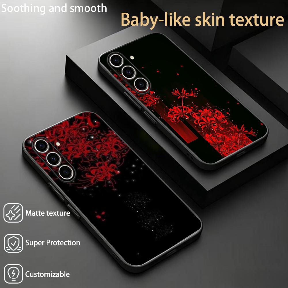 Phone Accessories Samsung - Rode spinnenlelie Japan kunst mode design