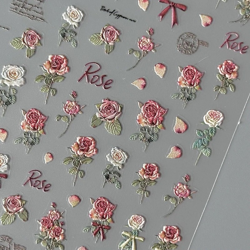 5 stks Ins Retro Rose Sticker  - Phone Accessories Red recensie en prijs