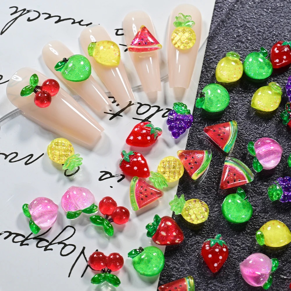 100 stuks 3D rode kersen nagel - Phone Accessories Red recensie en prijs