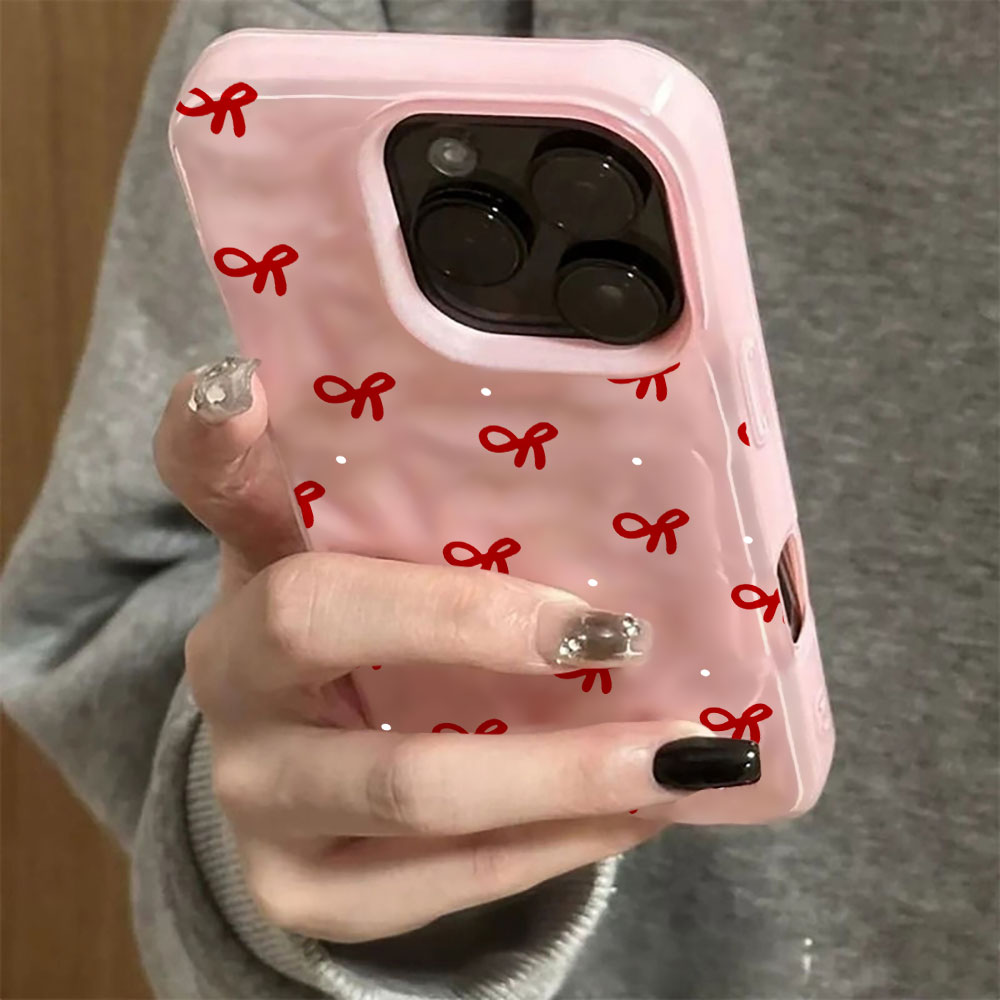 3D Water Ripple Rode Hart Prin - Phone Accessories Red recensie en prijs