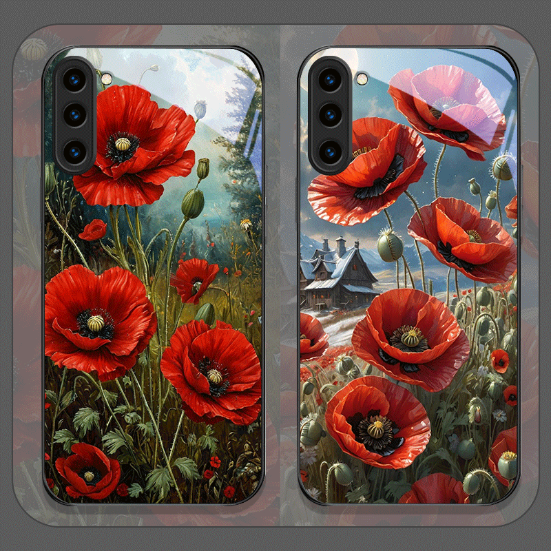 Retro Poppy Bloemen Bloeiend H - Phone Accessories Red recensie en prijs