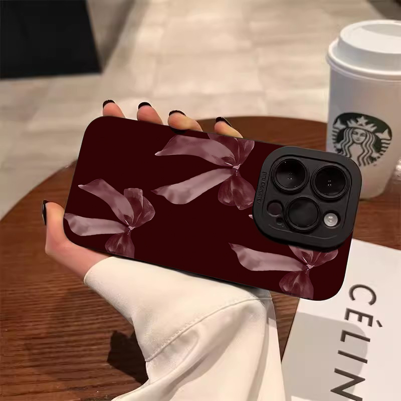 Wijnrood Strik Patroon Zachte  - Phone Accessories Red recensie en prijs