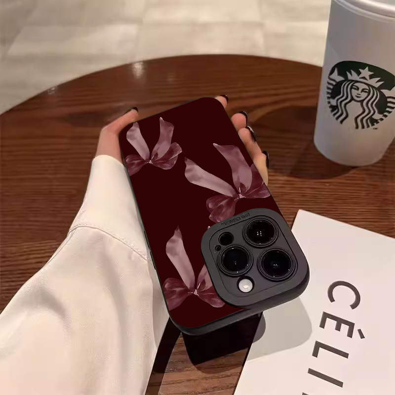 Wijnrood Strik Patroon Zachte  - Phone Accessories Red recensie en prijs